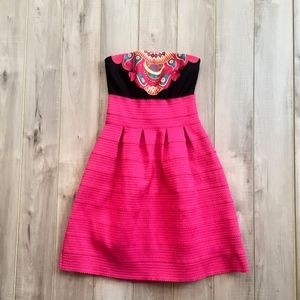 New York & Co. hot pink strapless dress